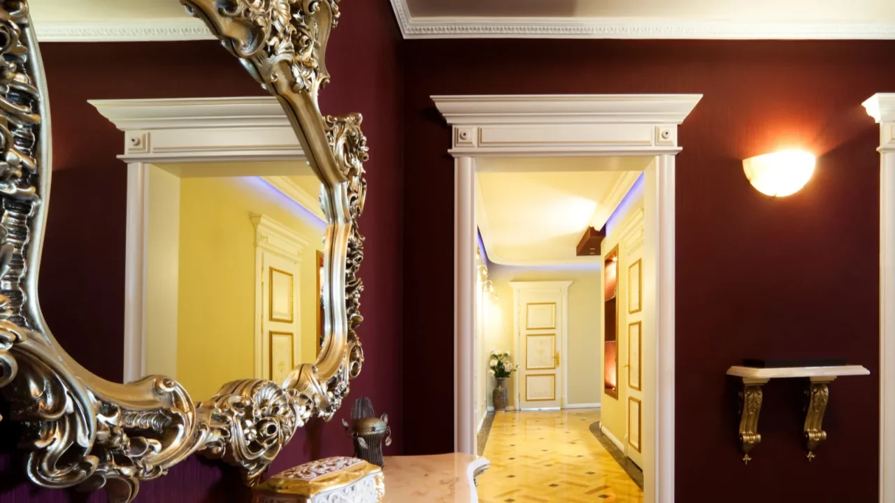 corridor with a door