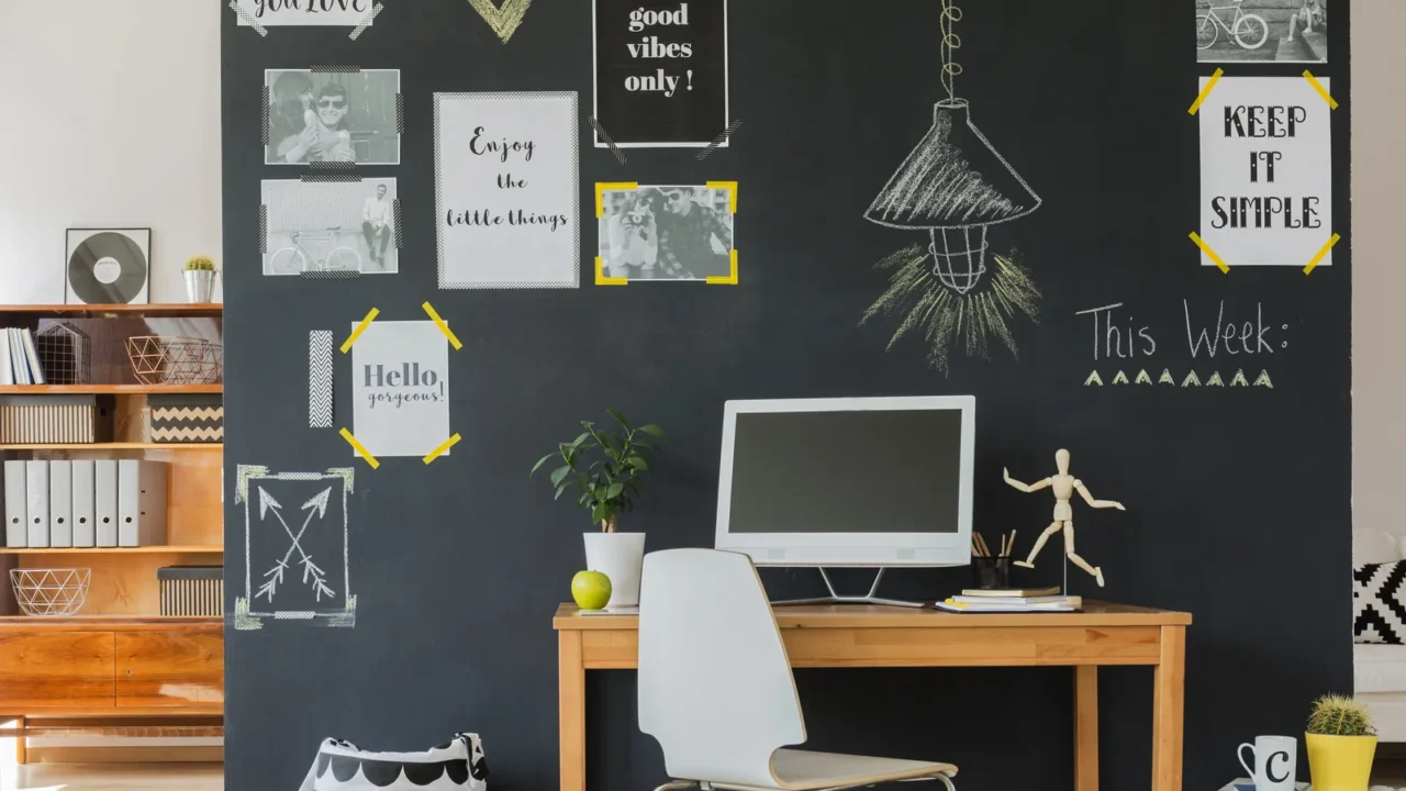 creative working space with computer