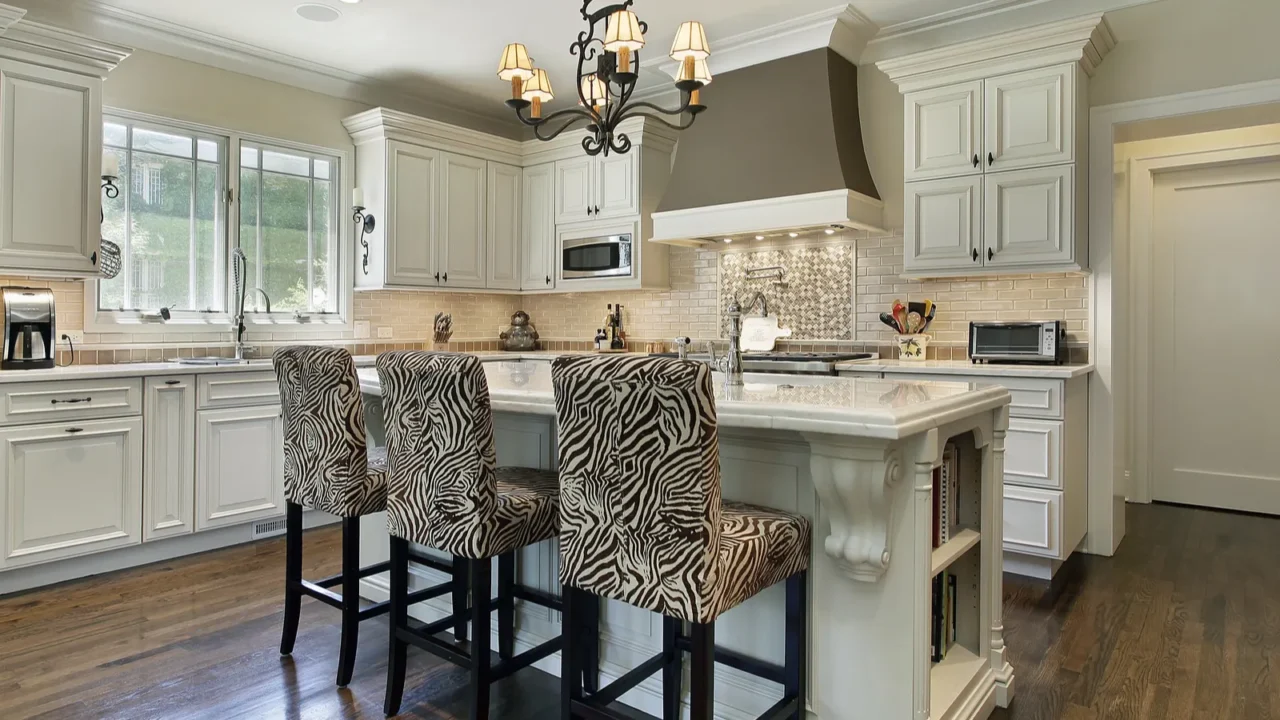 kitchen with white cabinetry