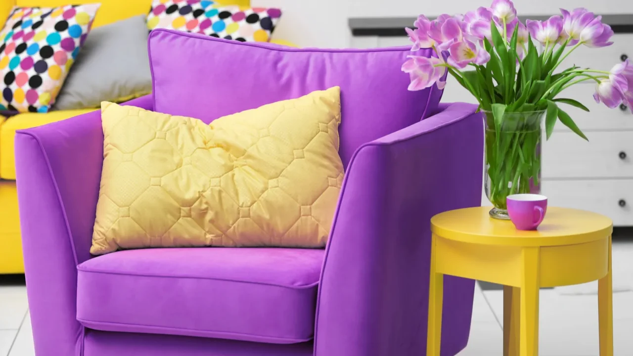 lilac color in modern interior