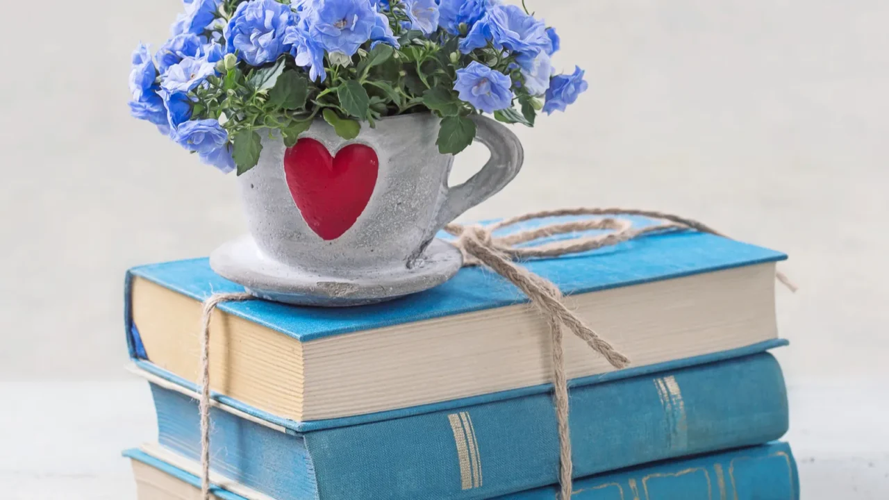 pile of blue books
