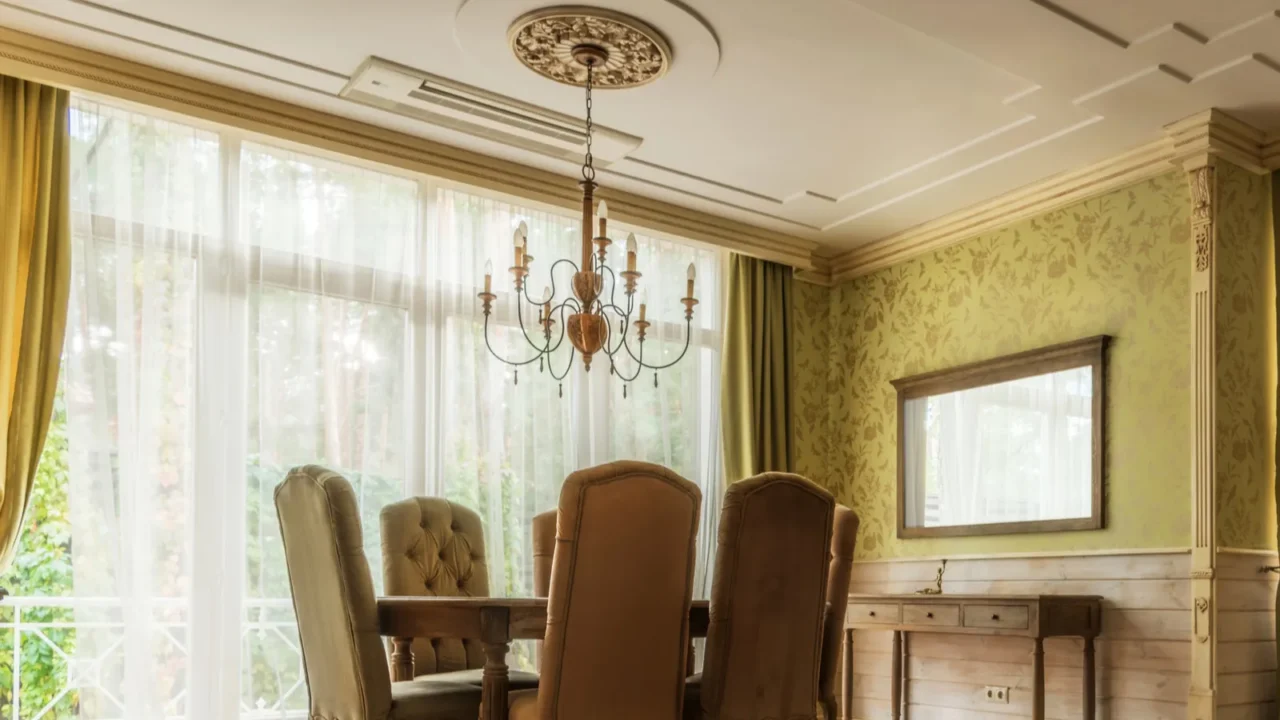 table and chairs in classic interior