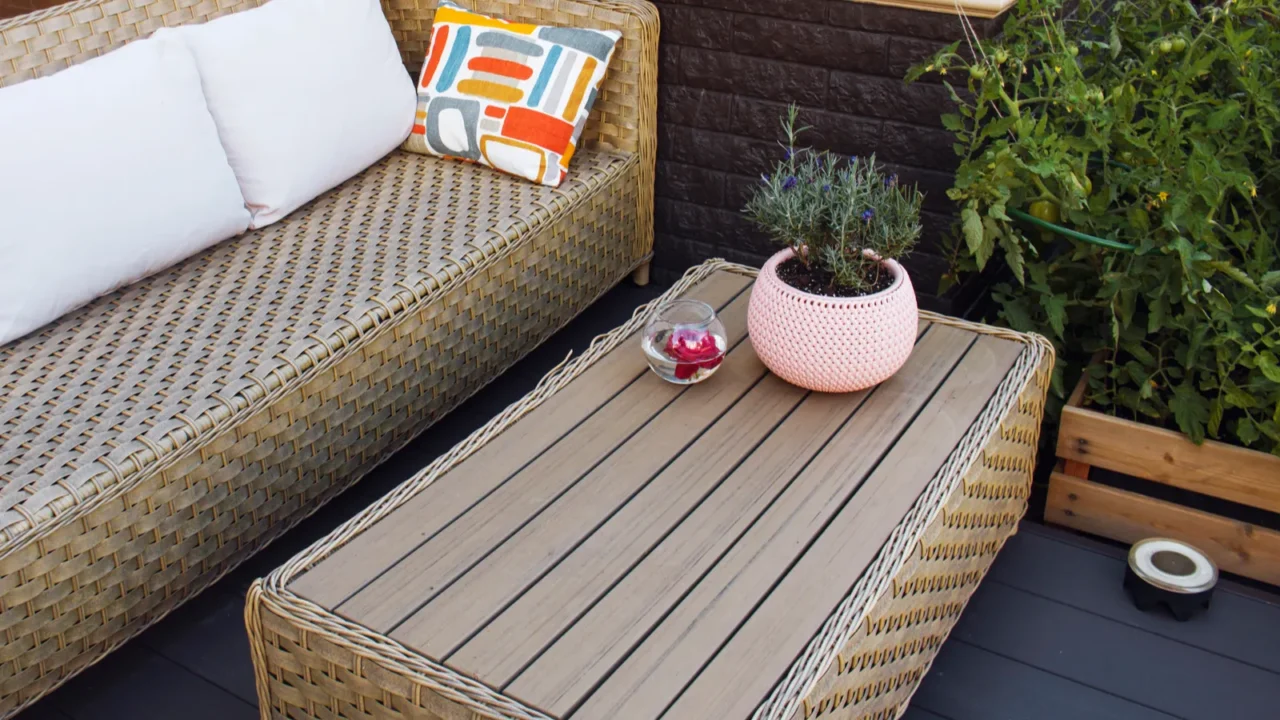 the place is a relaxation area in the garden on