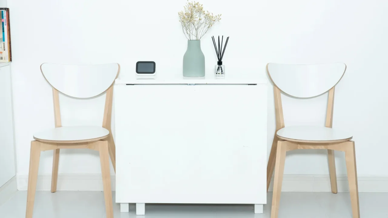 working at home in a minimalist home dining tables and