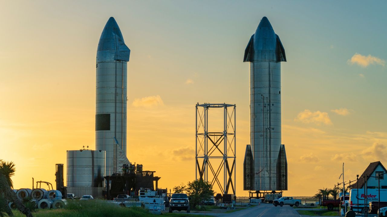 Rockets at Space X in Boca Chica TX.