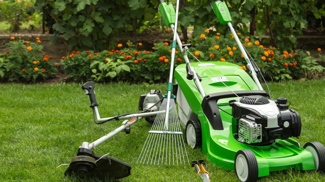 outdoor shot of garden equipment