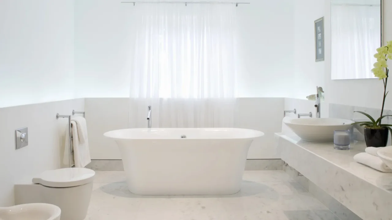 white bathroom