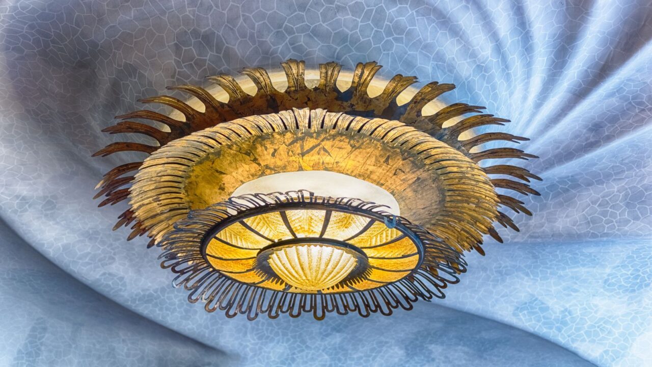 Detail of the ceiling inside Casa Batllo