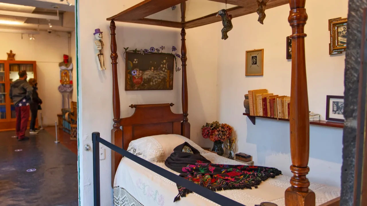 coyoacan mexico  march 24 2022 bed room in the