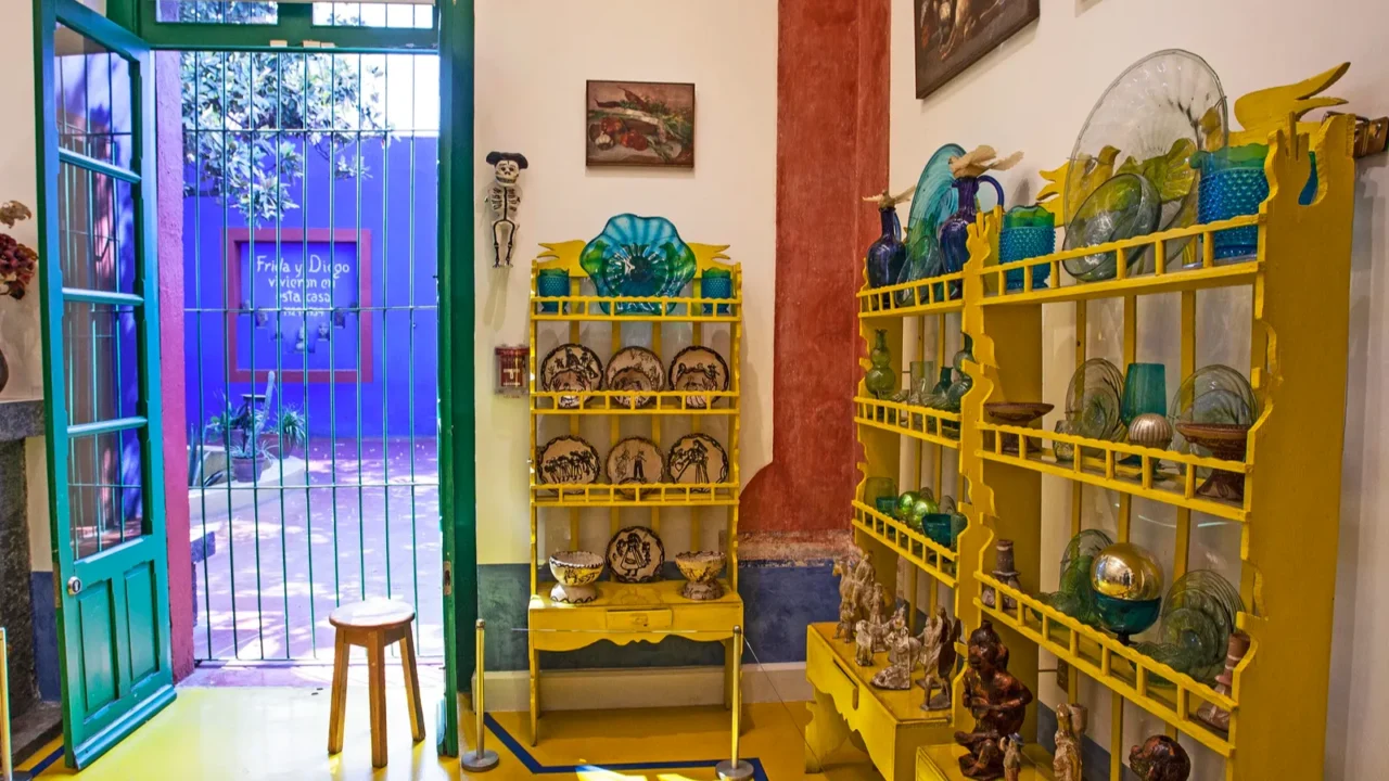 coyoacan mexico  march 24 2022 kitchen in the blue