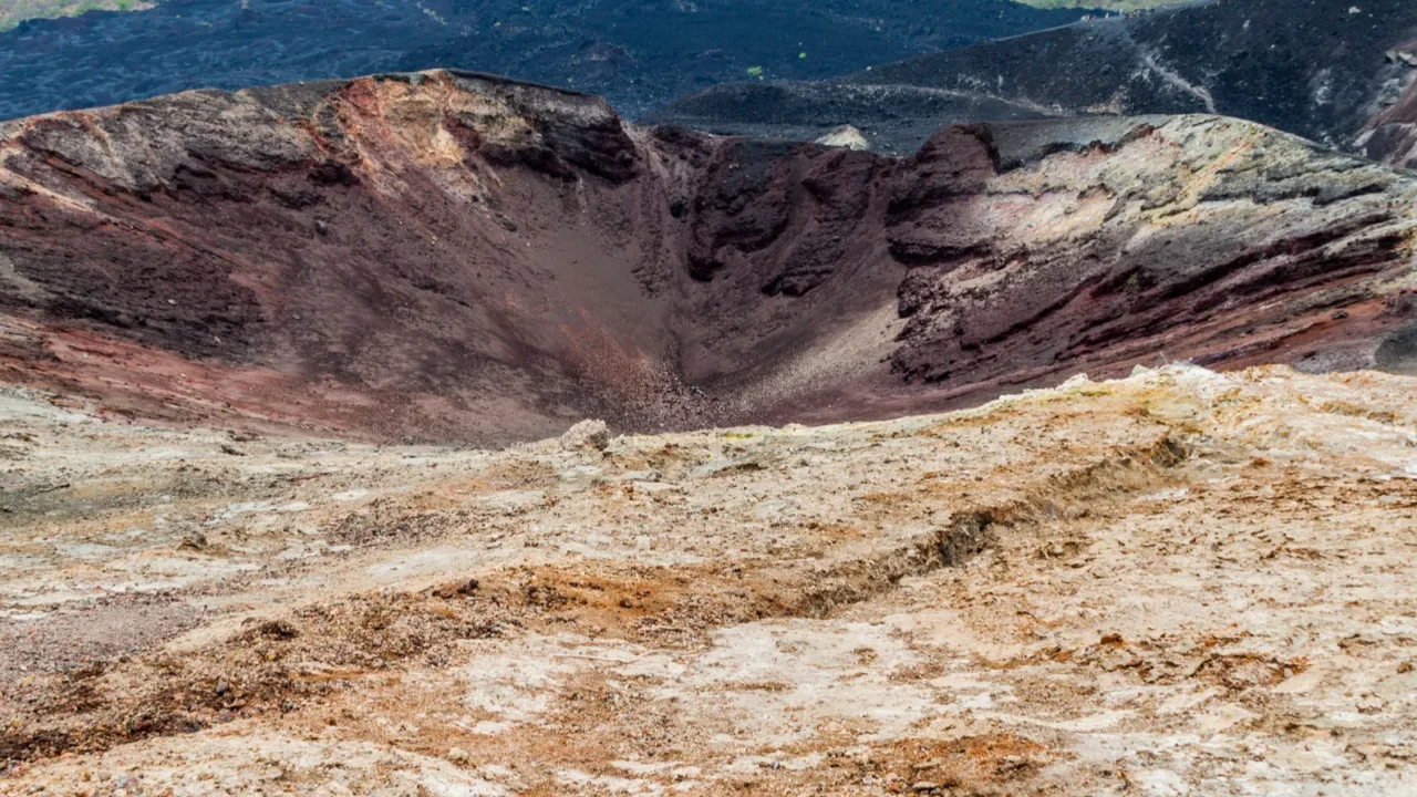 crater of cerro negro volcano nicaragua
