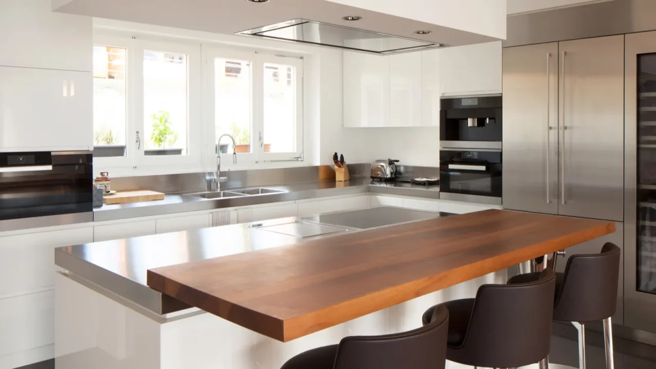 modern kitchen in luxury apartment