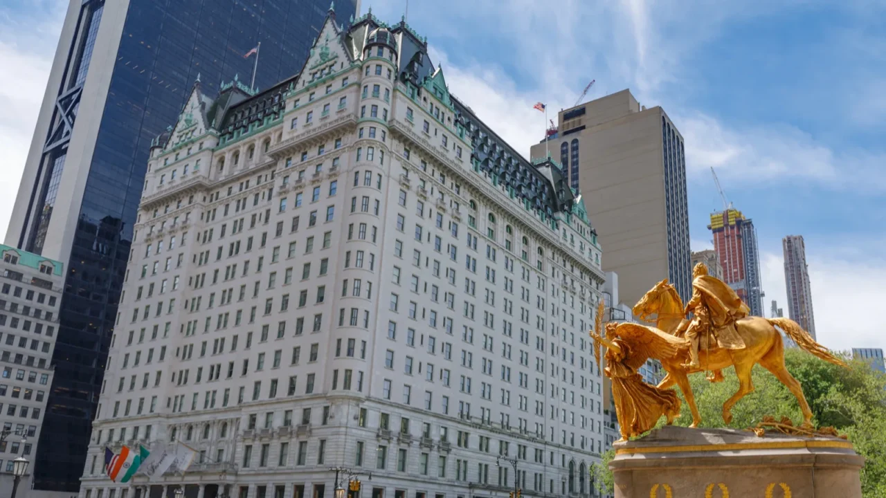 new york usa  may 12 2018  golden statue