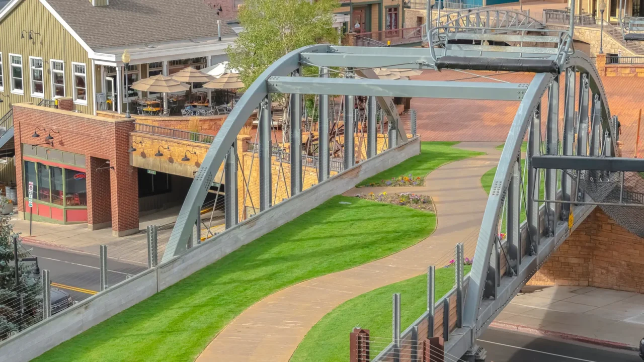 off season views in park city utah with chairlifts and