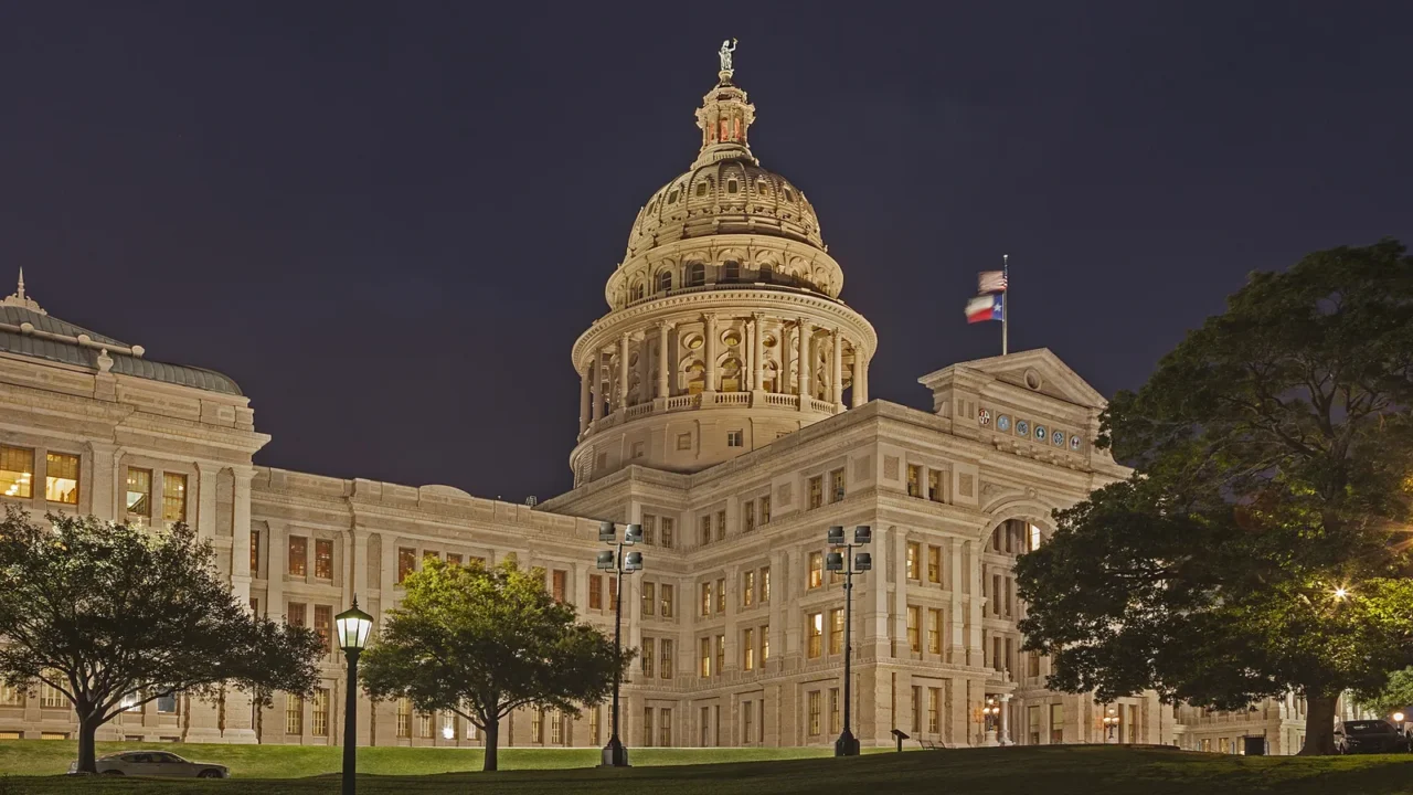 state capital of texas at night