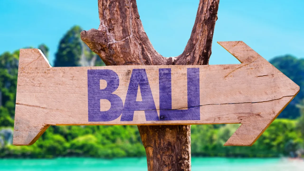 bali wooden sign