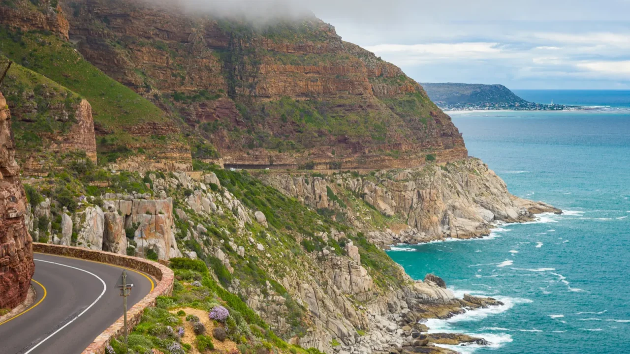 chapmans peak drive cape town south africa rough coastline in