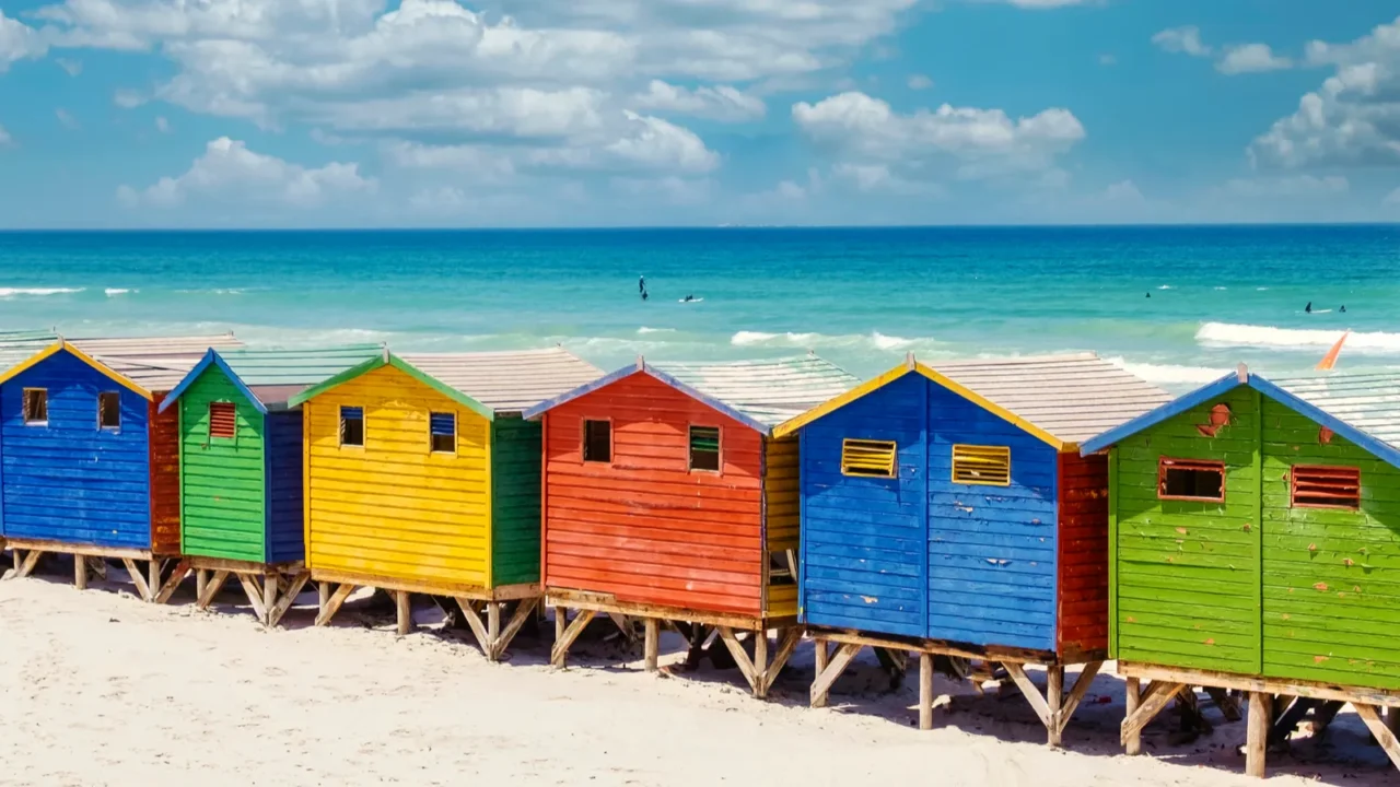colorful beach house at muizenberg beach cape town beach huts