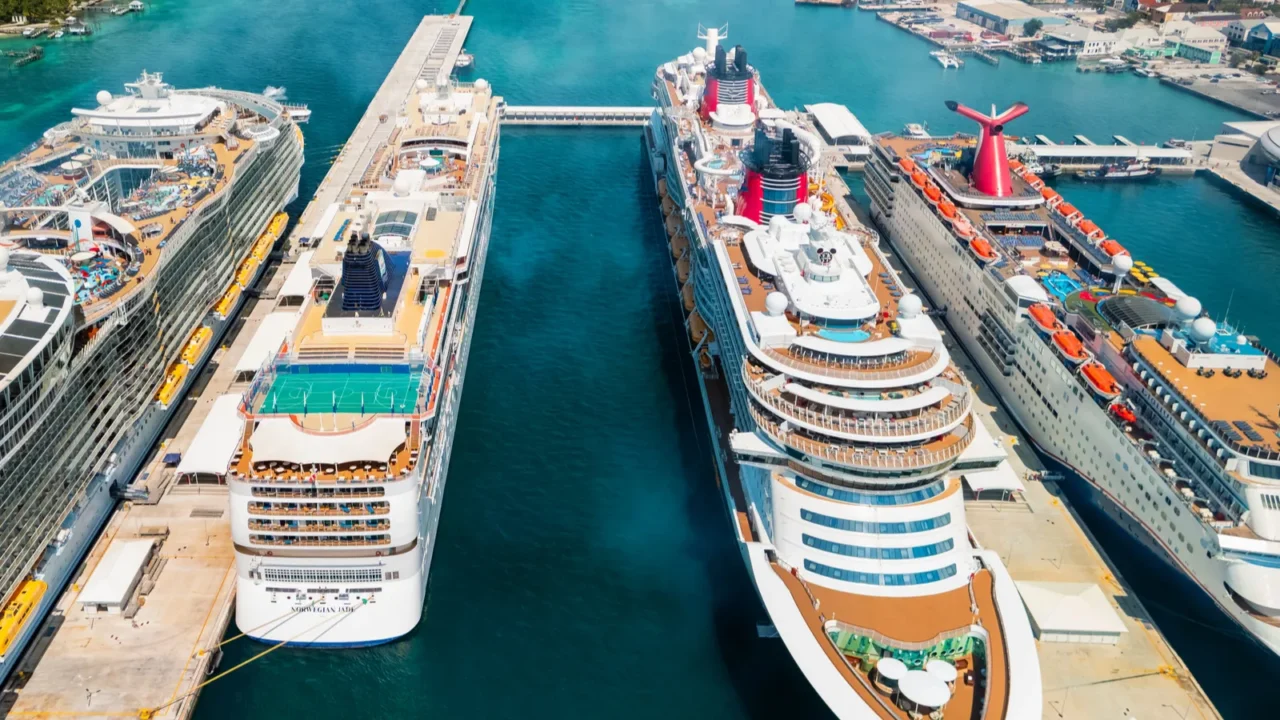 nassau bahamas  26 may 2024 four different luxury cruise
