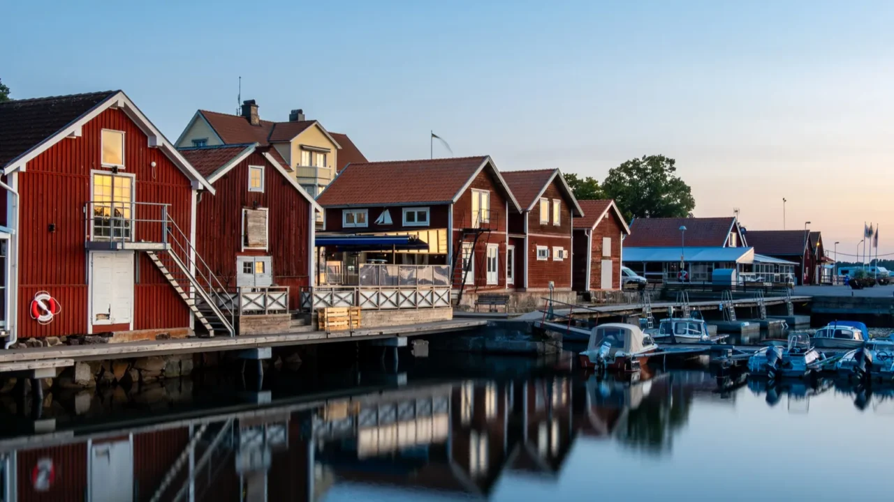 oregrund sweden aug 19 2024 a picturesque early morning view