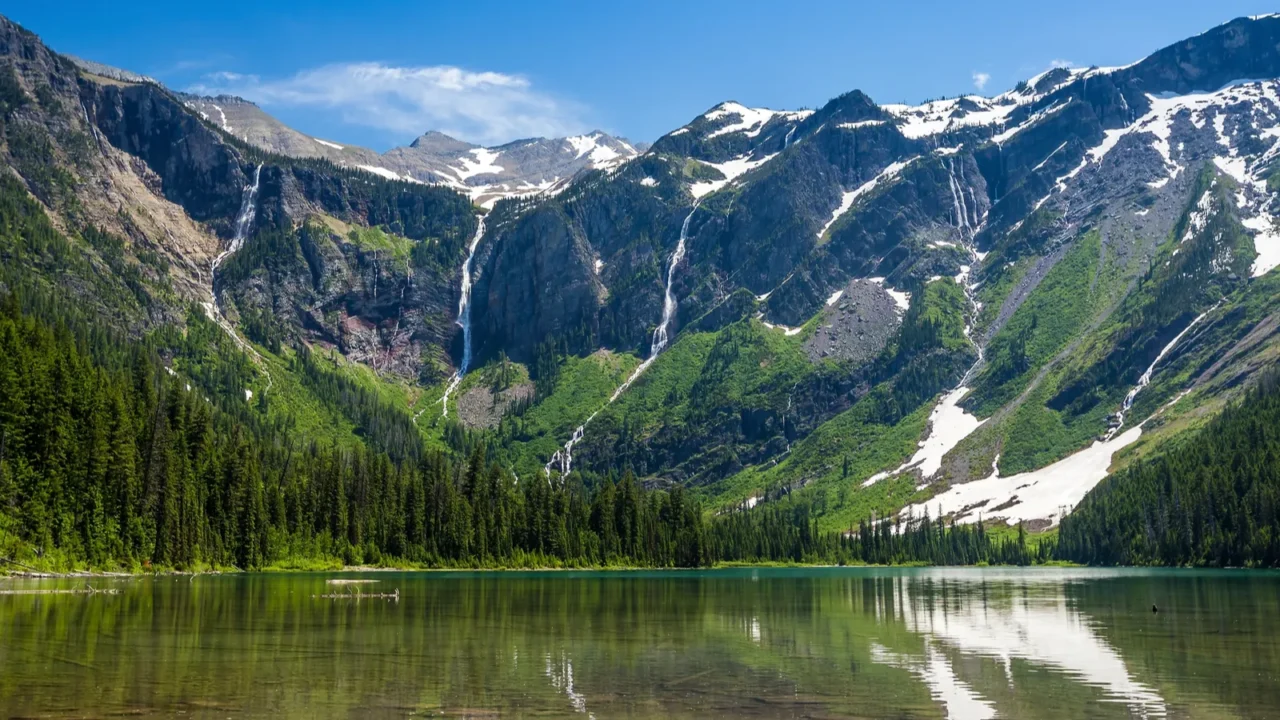 scenic mountain views avalanche lake glacier national park mon