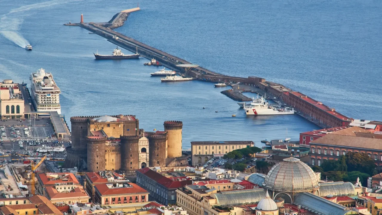 aerial view of naples from the vomero district you can