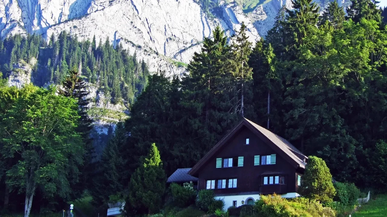alpine peak zehespitz in mountain range alpstein  canton of