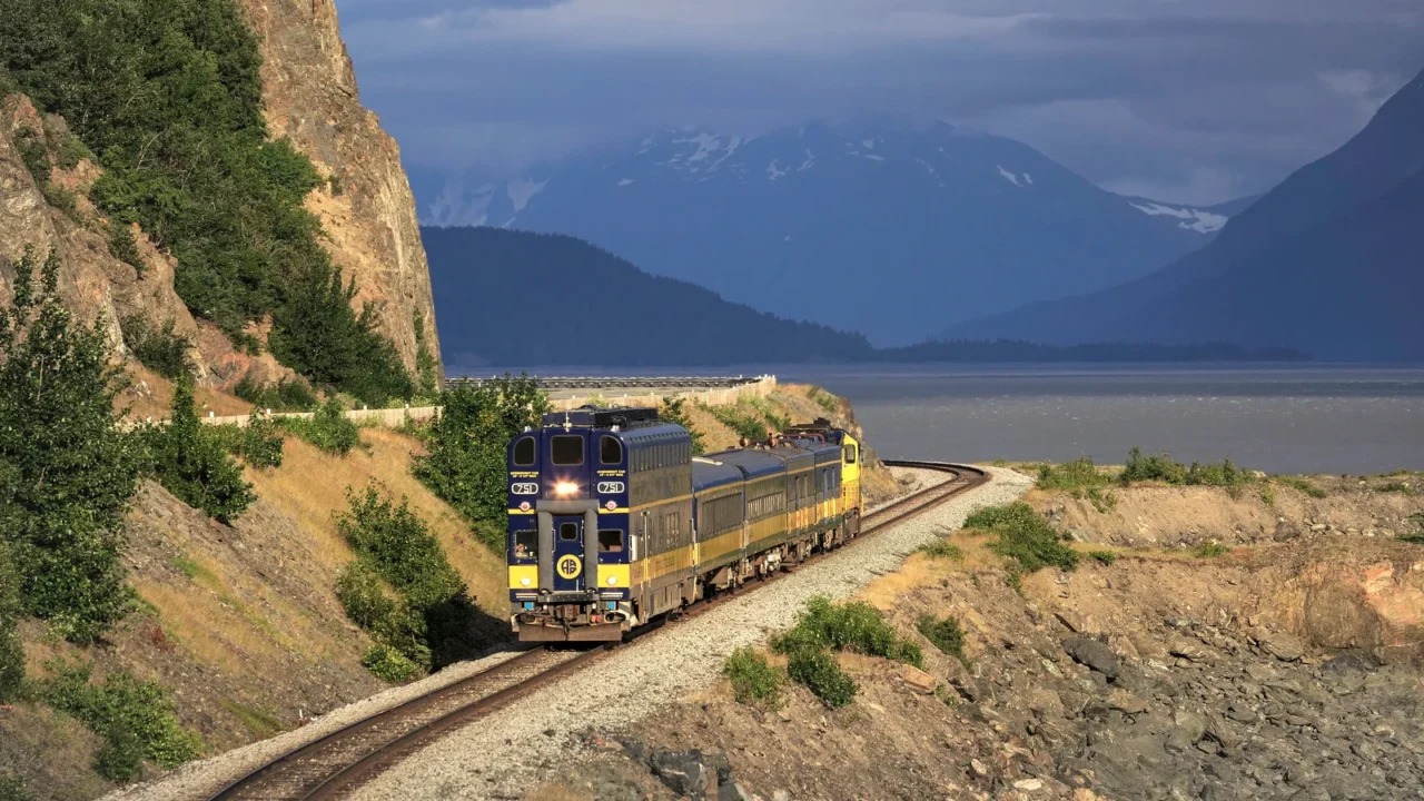 anchorage alaska usa june 07 2017 alaska railroad travels