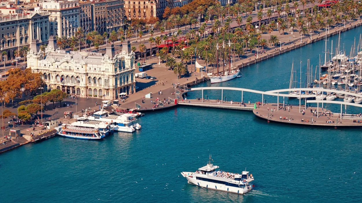 barcelona skyline spain