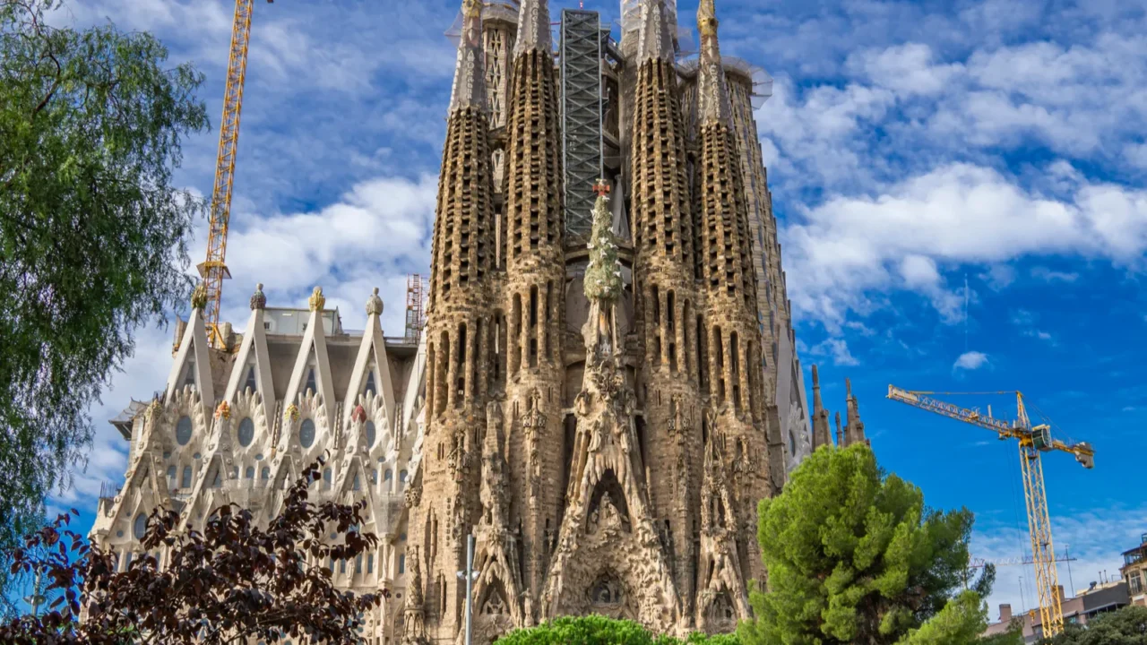 barcelona spain october 7 2019 cathedral la sagrada familia
