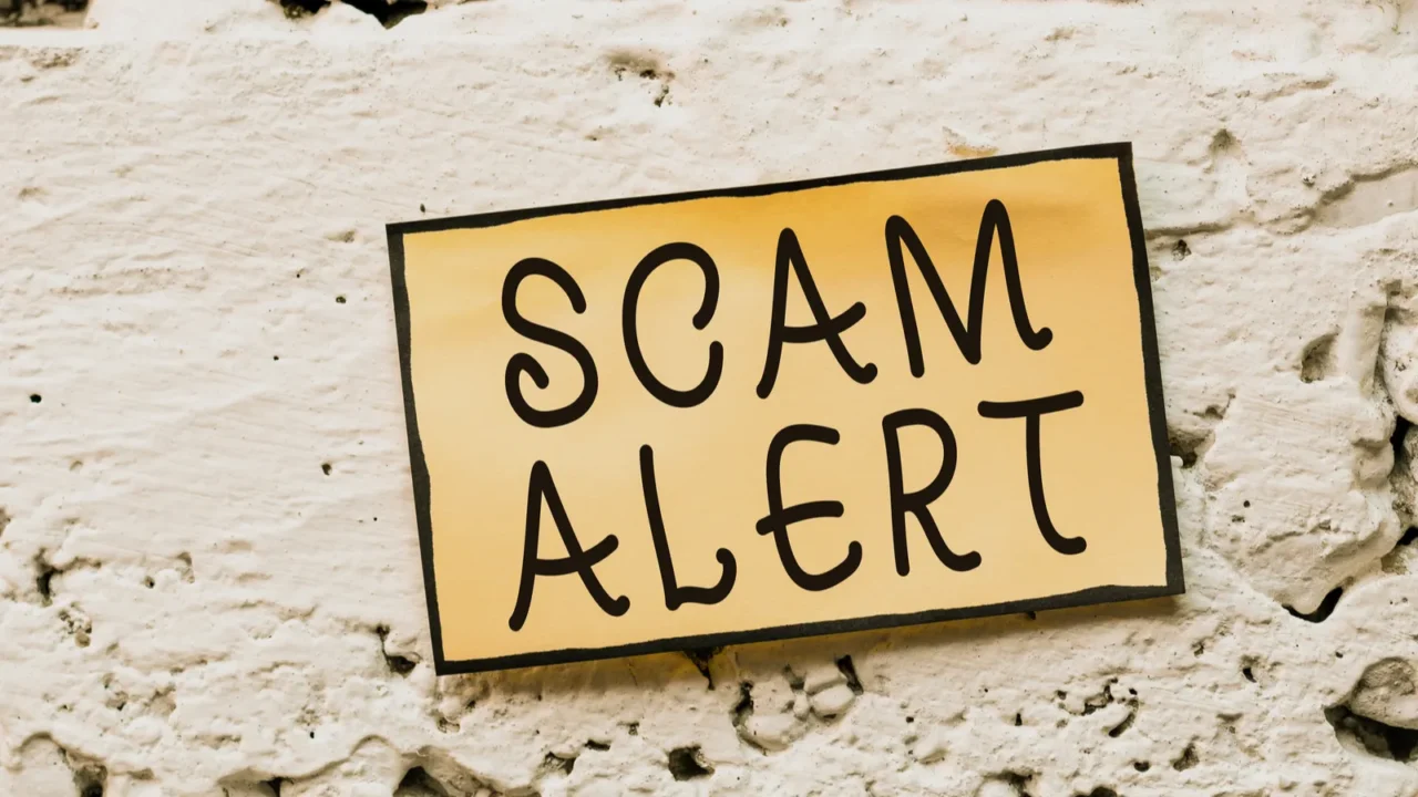 conceptual display scam alert business idea fraudulently obtain money from