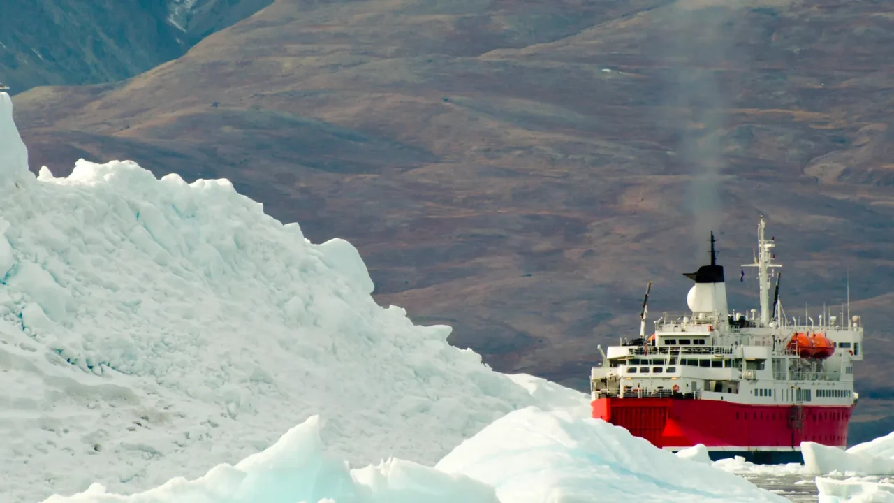 expedition ship  scoresby sound  greenland