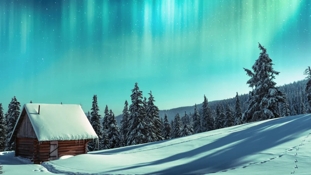 fantastic landscape with orthen light
