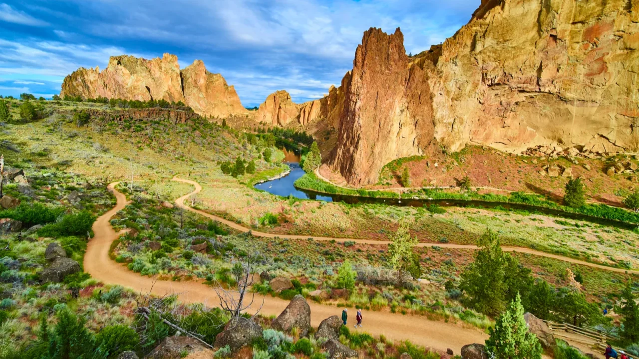 hikers explore the scenic trails of smith rock state park
