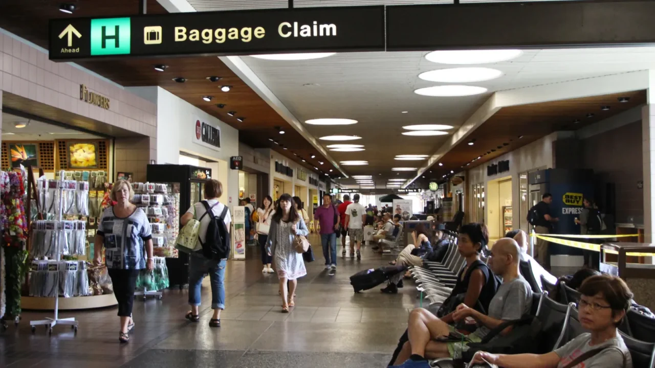 honolulu hawaiiseptember 2015 passengers wait for their flights inside the