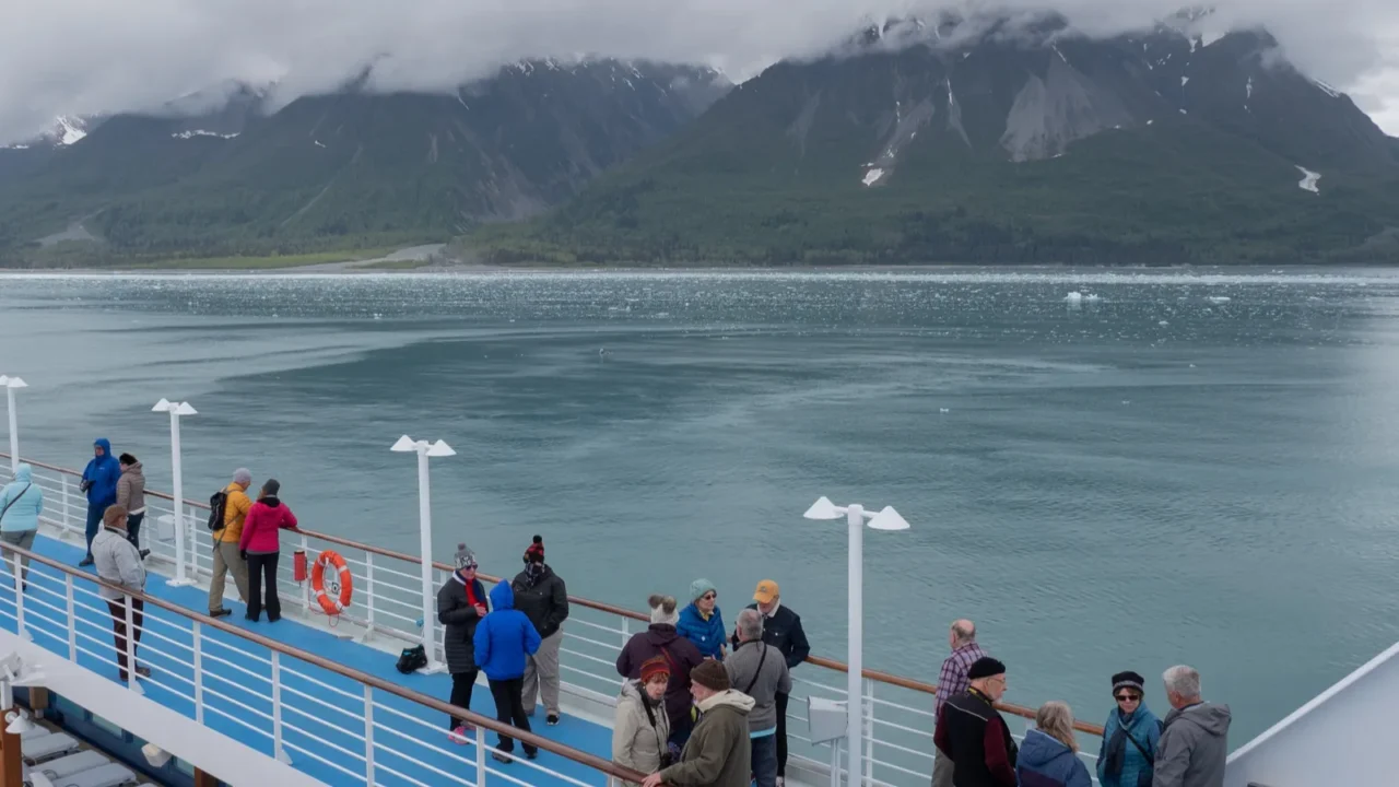 hubbard glacier alaska usa  may 24 2019 touristic travel