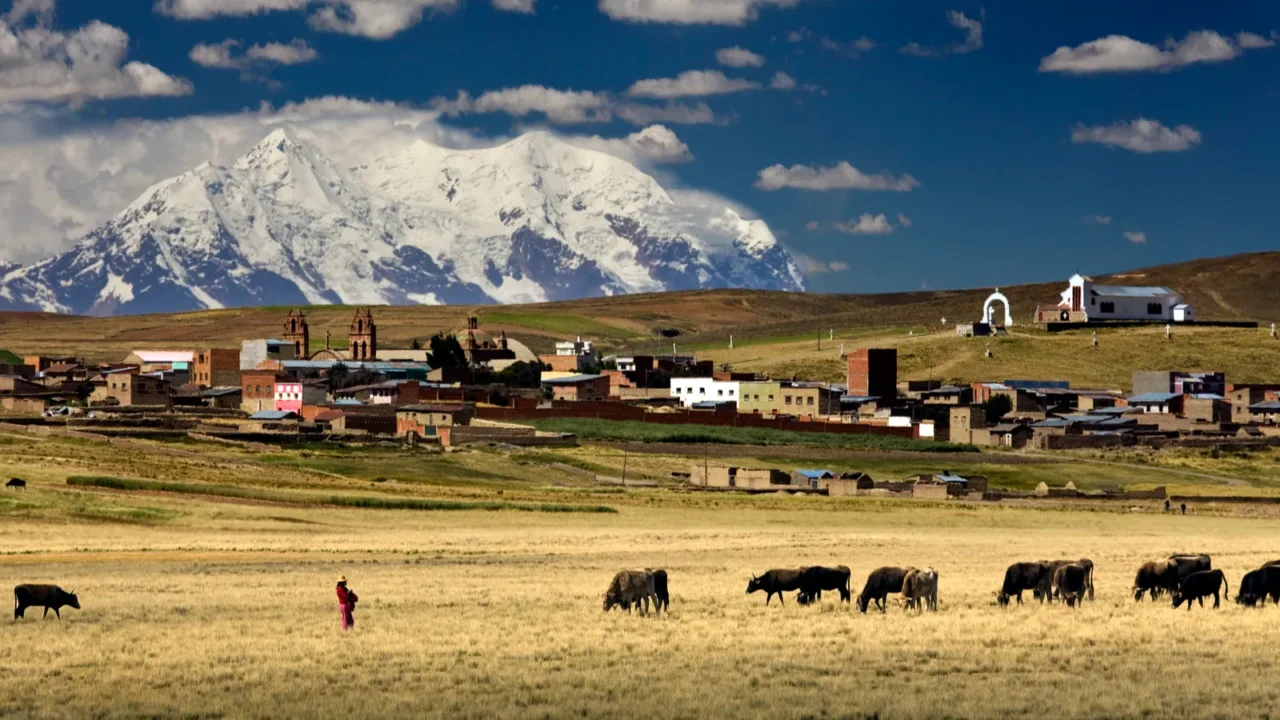 illimani mountain  bolivia