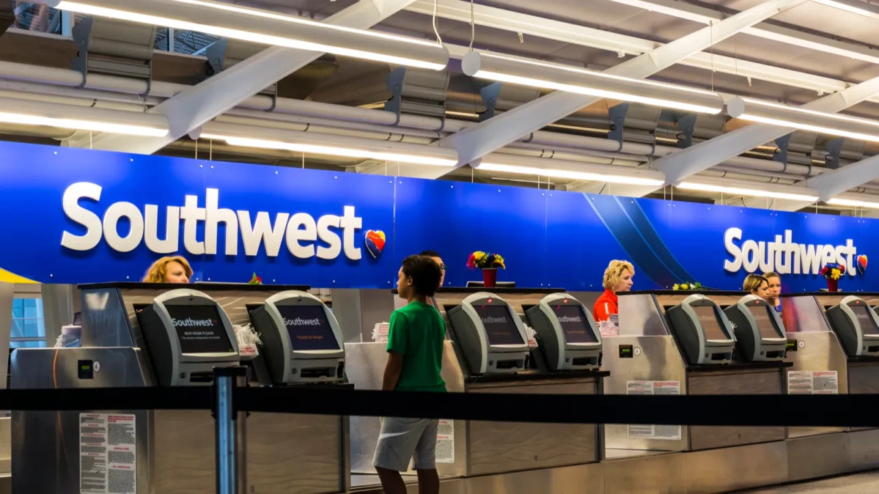 indianapolis  circa july 2017 southwest airlines check in desk