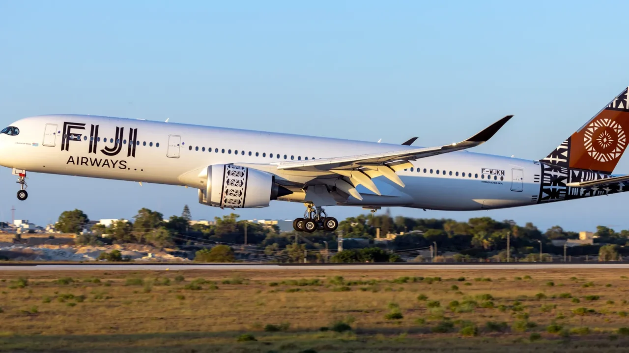 luqa malta  august 2 2023 fiji airways airbus a350941acj