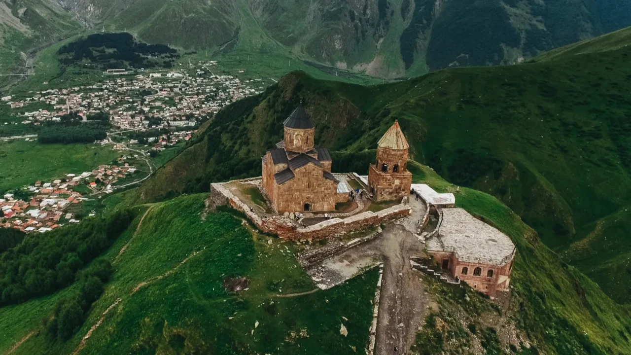 old castle in mountains