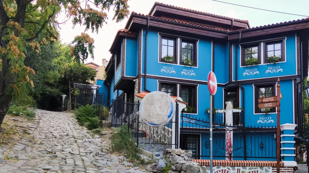 plovdiv bulgaria  september 4 2020 street and nineteenth century