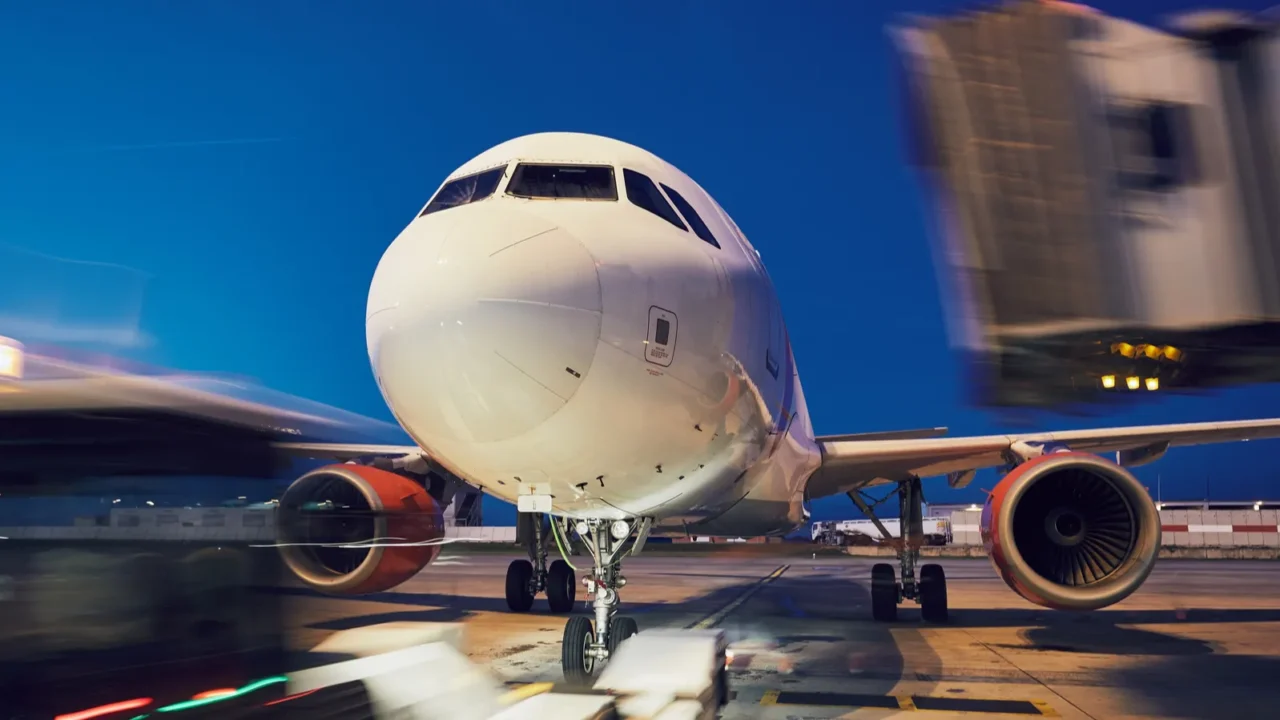 push back of the airplane