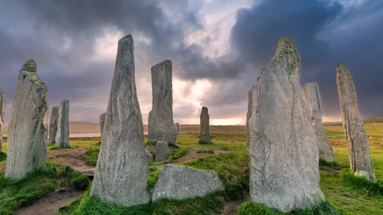 the ancient standing stones of callanish or calanais on lewis