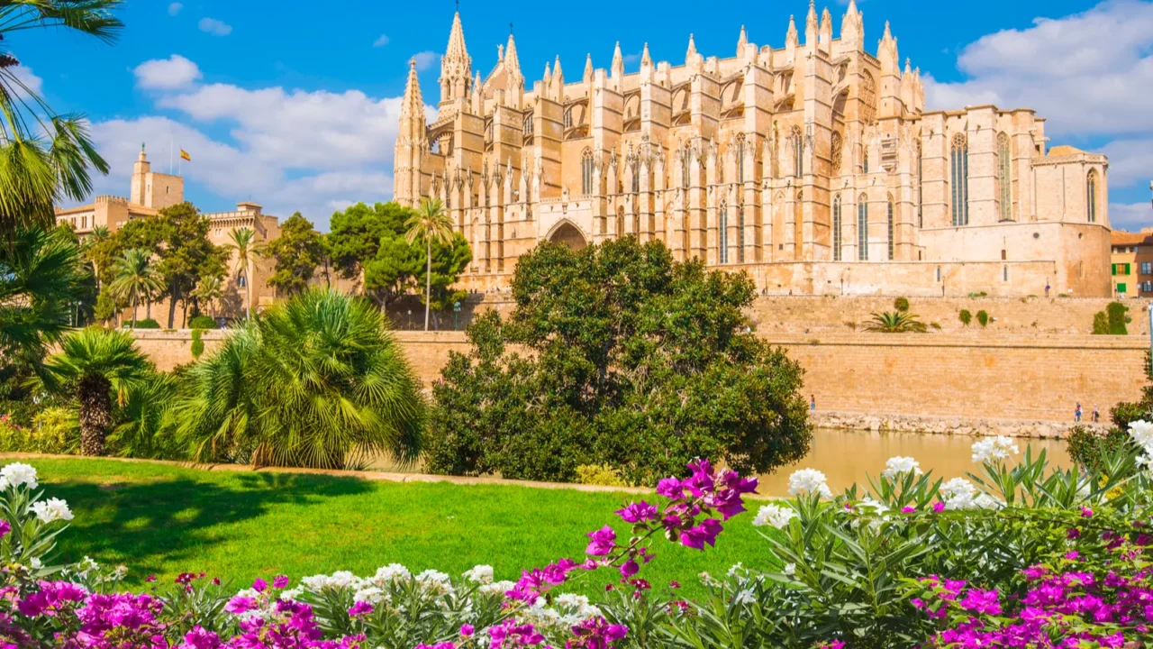 the gothic cathedral and medieval la seu in palma de