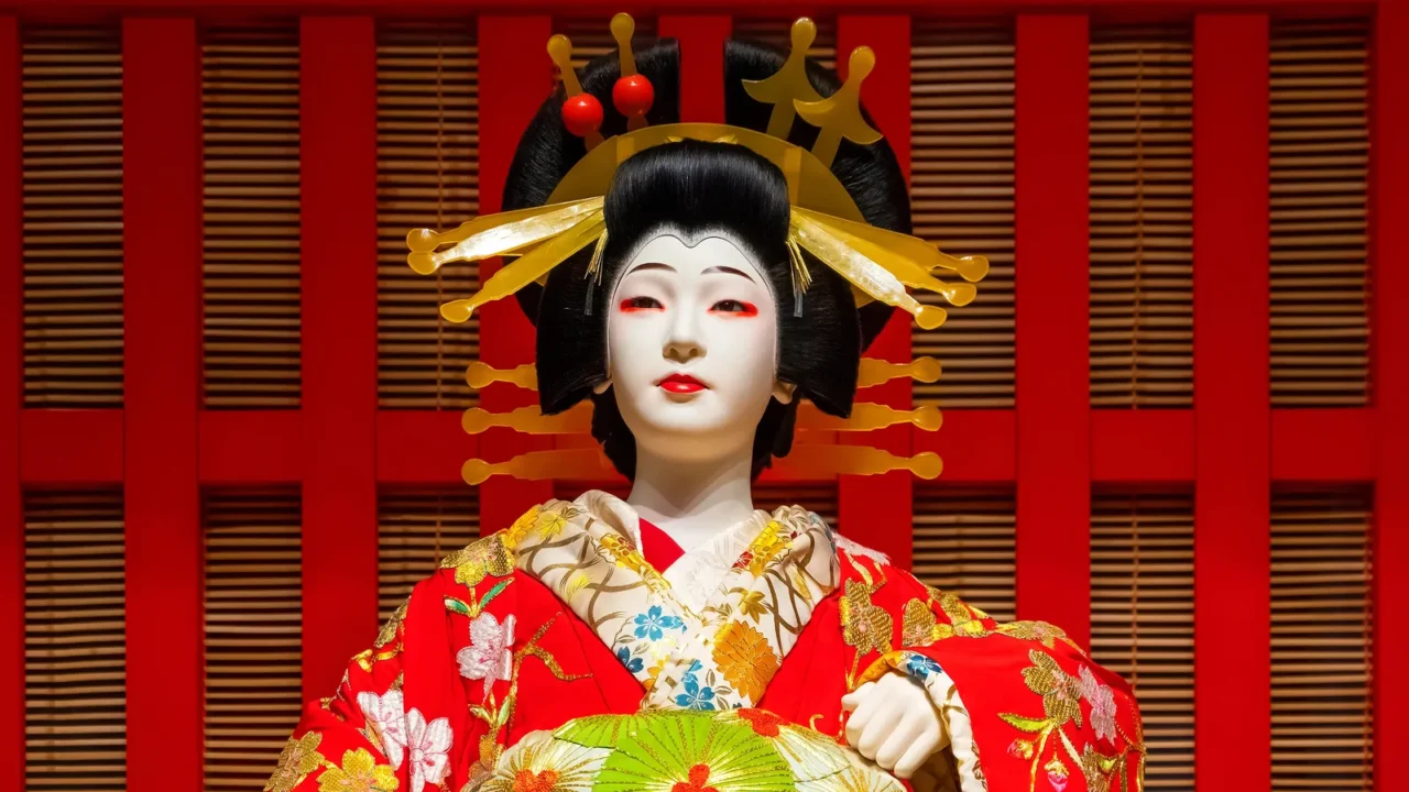 tokyo japan april 25 2018 life size dolls portray