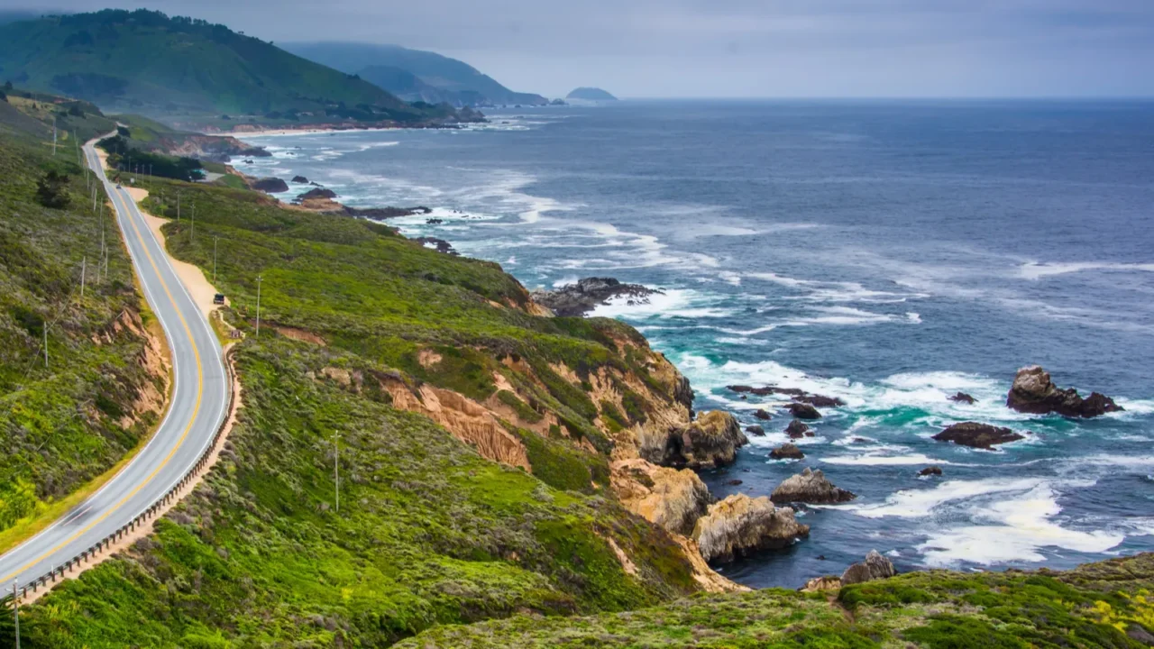 view of pacific coast highway at garrapata state park californ