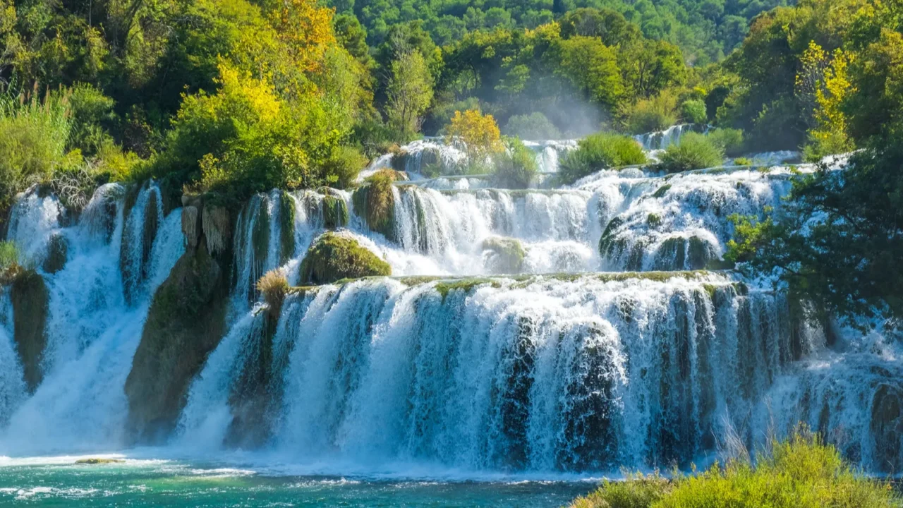 amazing skradinski buk waterfall in krka national park dalmatia croatia