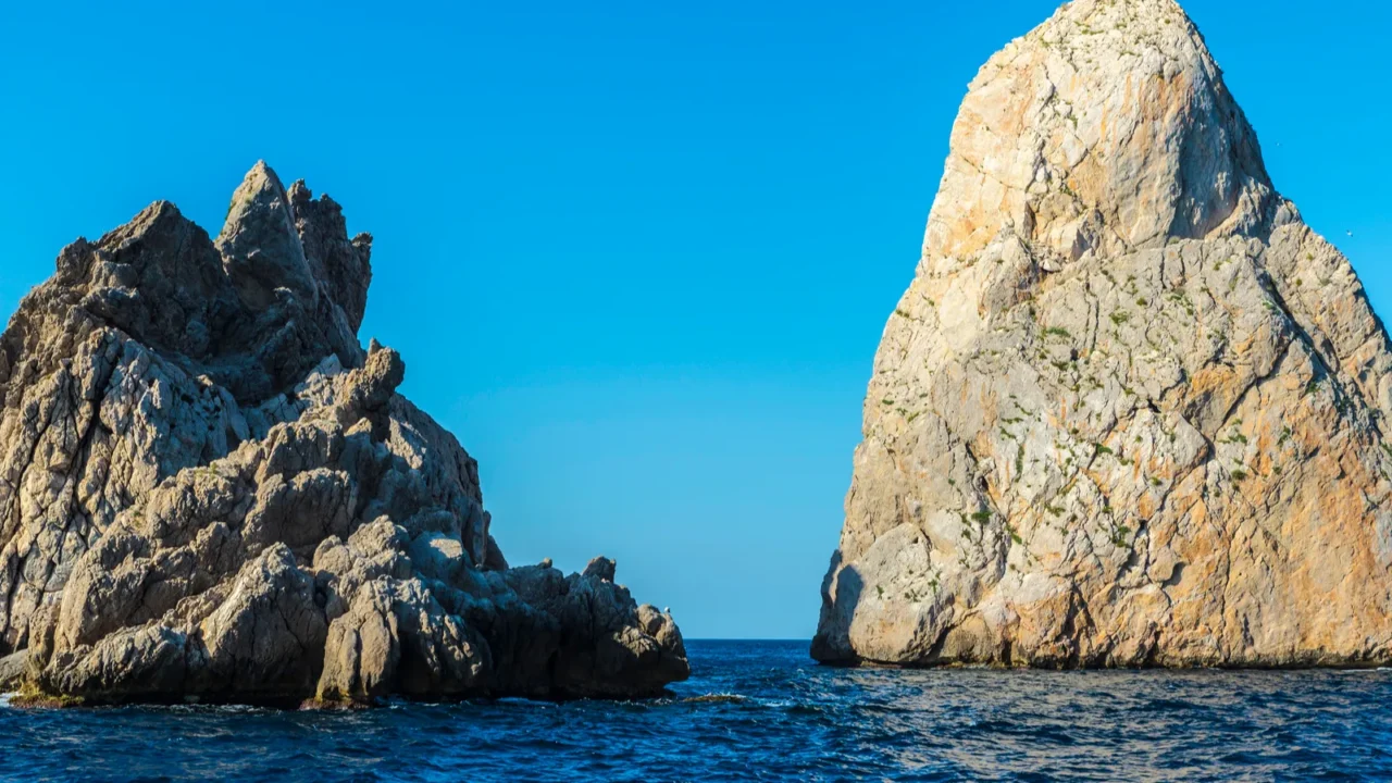 barren rocks of the medes islands spain