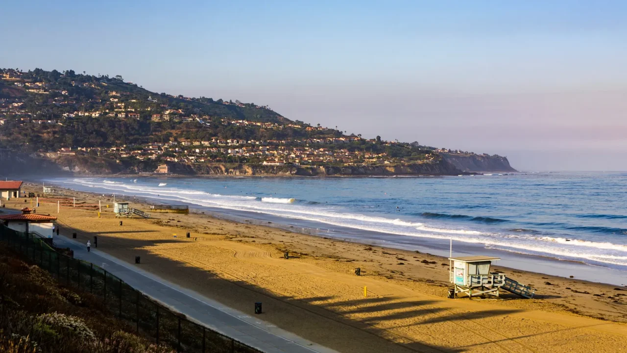 beach in beautiful morning light at redondo beach
