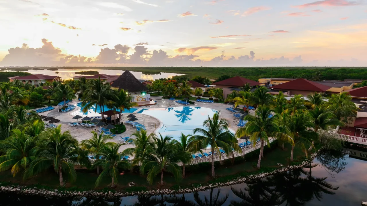 beautiful view of memories caribe resort grounds buildings and tropical